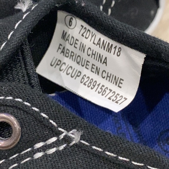 Slip-On Black & White Sneakers Size 6 - Picture 3 of 5